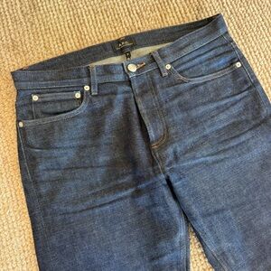 A.P.C. Men's Straight Jeans - Dark Blue